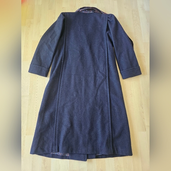 Vintage Worthington Essentials Petite trench coat wool size 12 petite with scarf - Picture 4 of 9